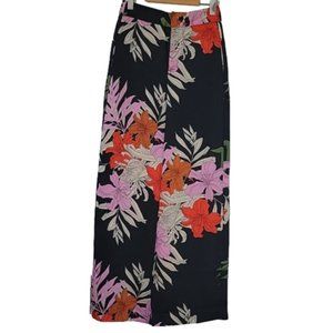 ZARA Floral Wide Leg Pants US XS